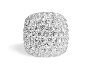 10.82ct tw Diamond Nine Row Pave Statement Ring
