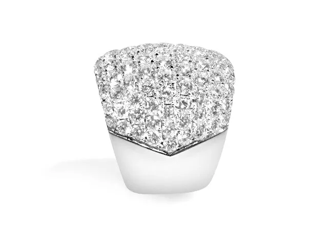 10.82ct tw Diamond Nine Row Pave Statement Ring