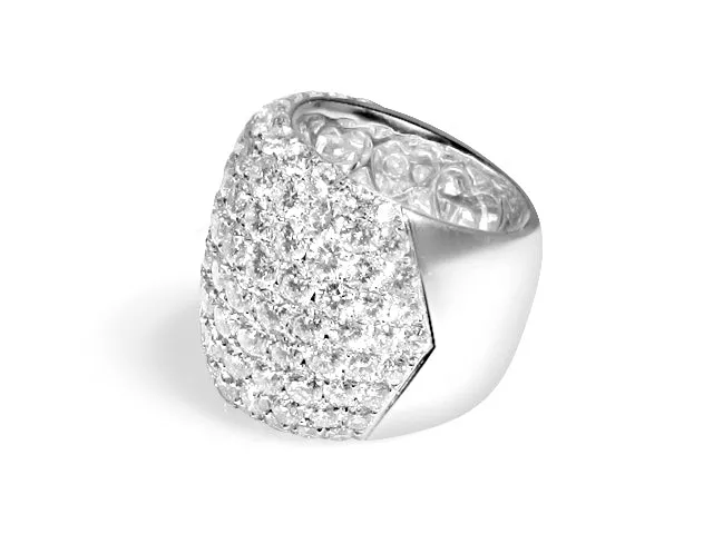 10.82ct tw Diamond Nine Row Pave Statement Ring