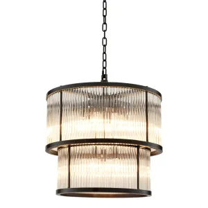 111593UL - Chandelier Pasadena bronze highlight finish