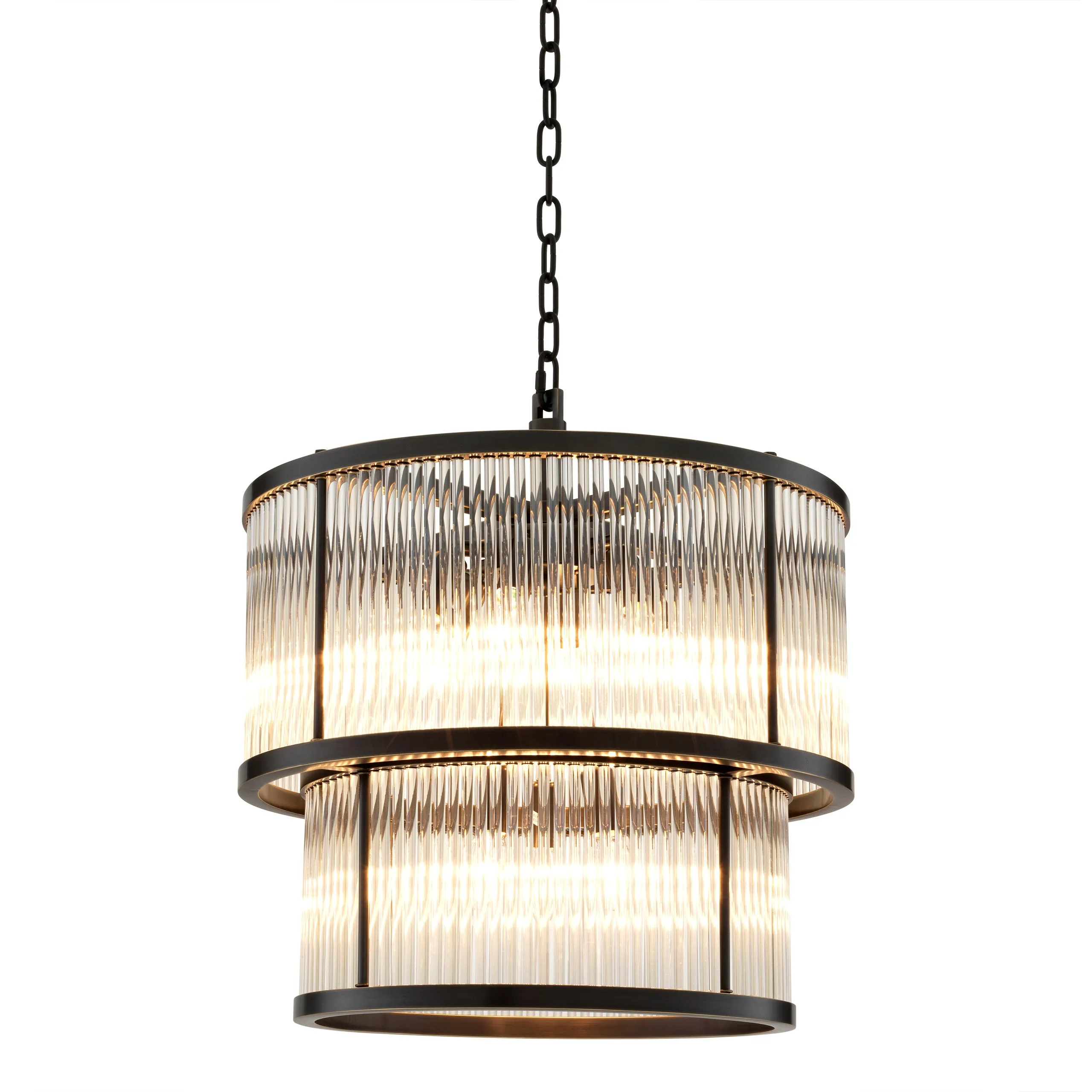 111593UL - Chandelier Pasadena bronze highlight finish