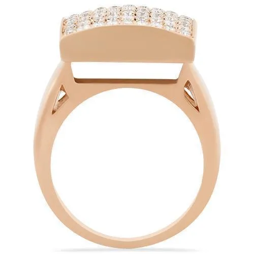 14K Solid Yellow Gold Mens Diamond Ring 1.95 Ctw