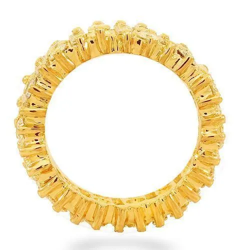 14K Solid Yellow Gold Womens Diamond Eternity Ring Band 2.50 Ctw