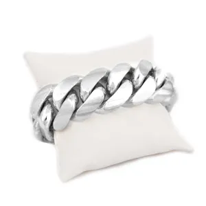 16 MM White Gold Cuban Link Bracelet (10K Gold) Bigger