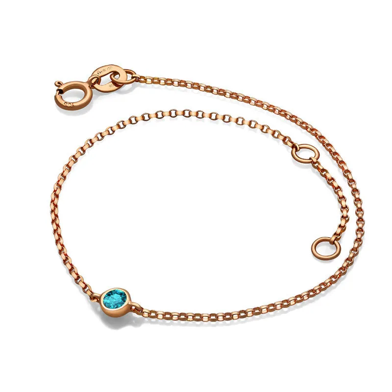 18k Gold December Birthstone Topaz Bracelet