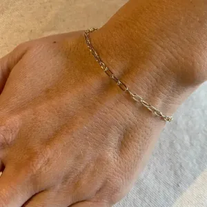 18k Gold Filled 2.5mm Cable Link Bracelet