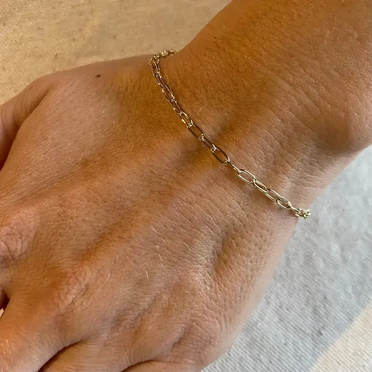 18k Gold Filled 2.5mm Cable Link Bracelet