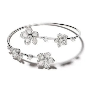 18kt white gold Miss Daisy Open Twist diamond bangle