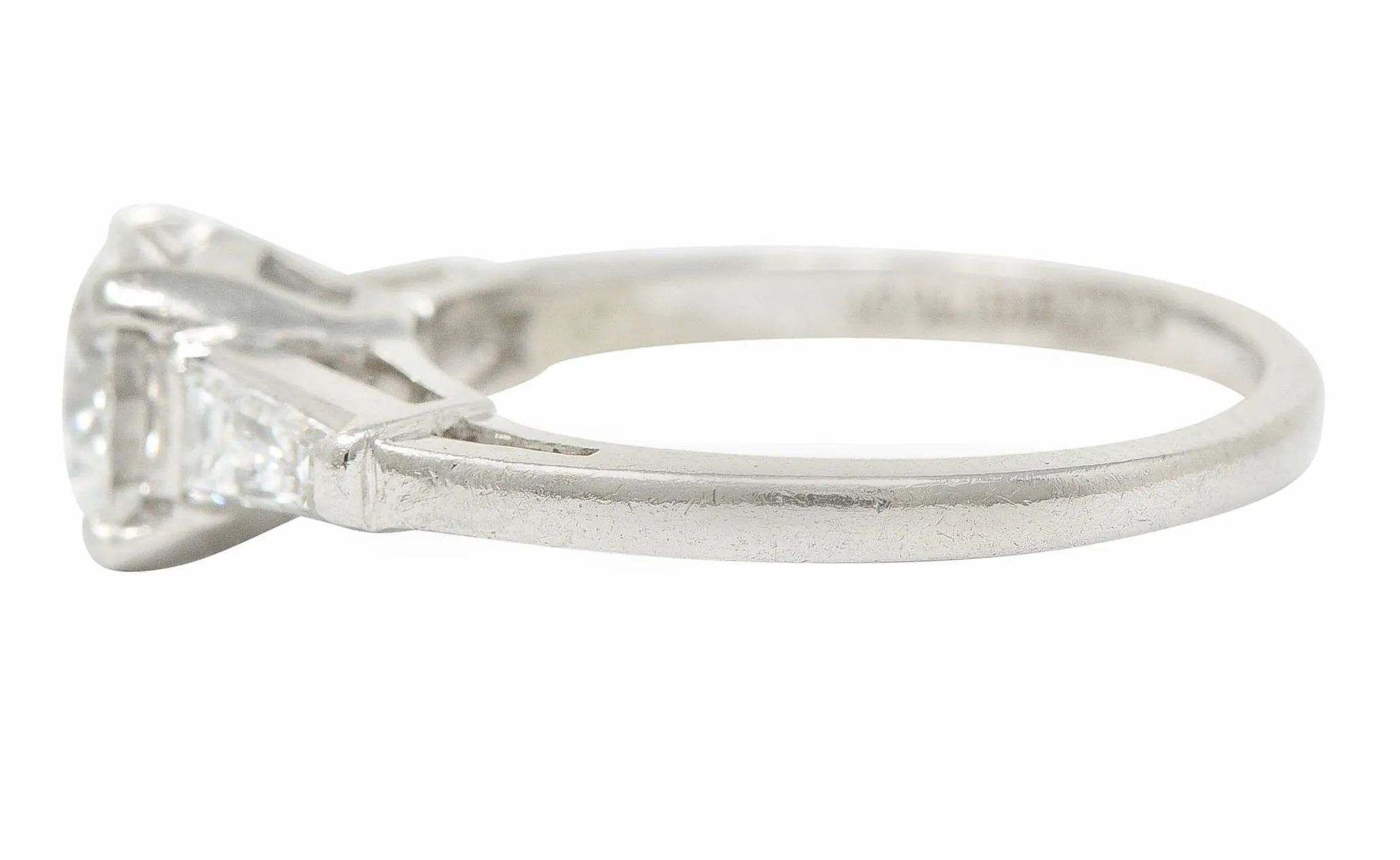 1950's Mid-Century 1.36 CTW Diamond Platinum Engagement Ring