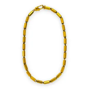 1980’s Vintage Tubular Gold Plated Necklace
