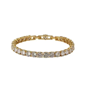 24K Gold Plated Cz Diamond Beautiful Tennis Bracelet