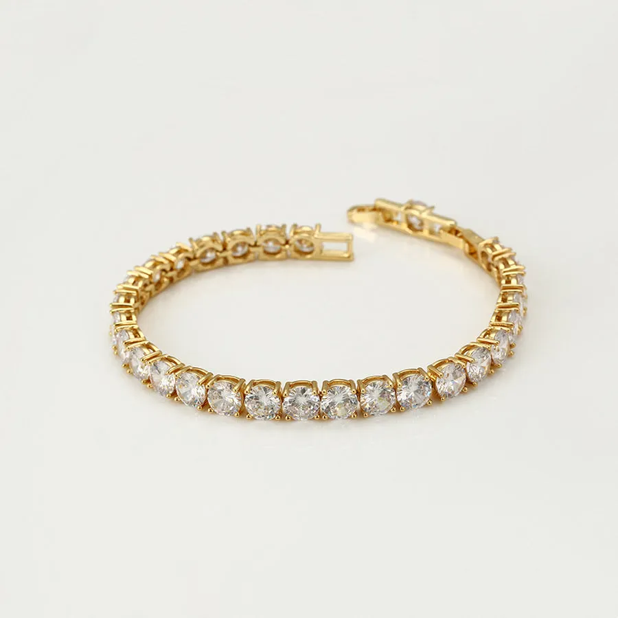 24K Gold Plated Cz Diamond Beautiful Tennis Bracelet