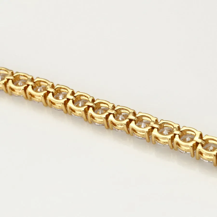 24K Gold Plated Cz Diamond Beautiful Tennis Bracelet