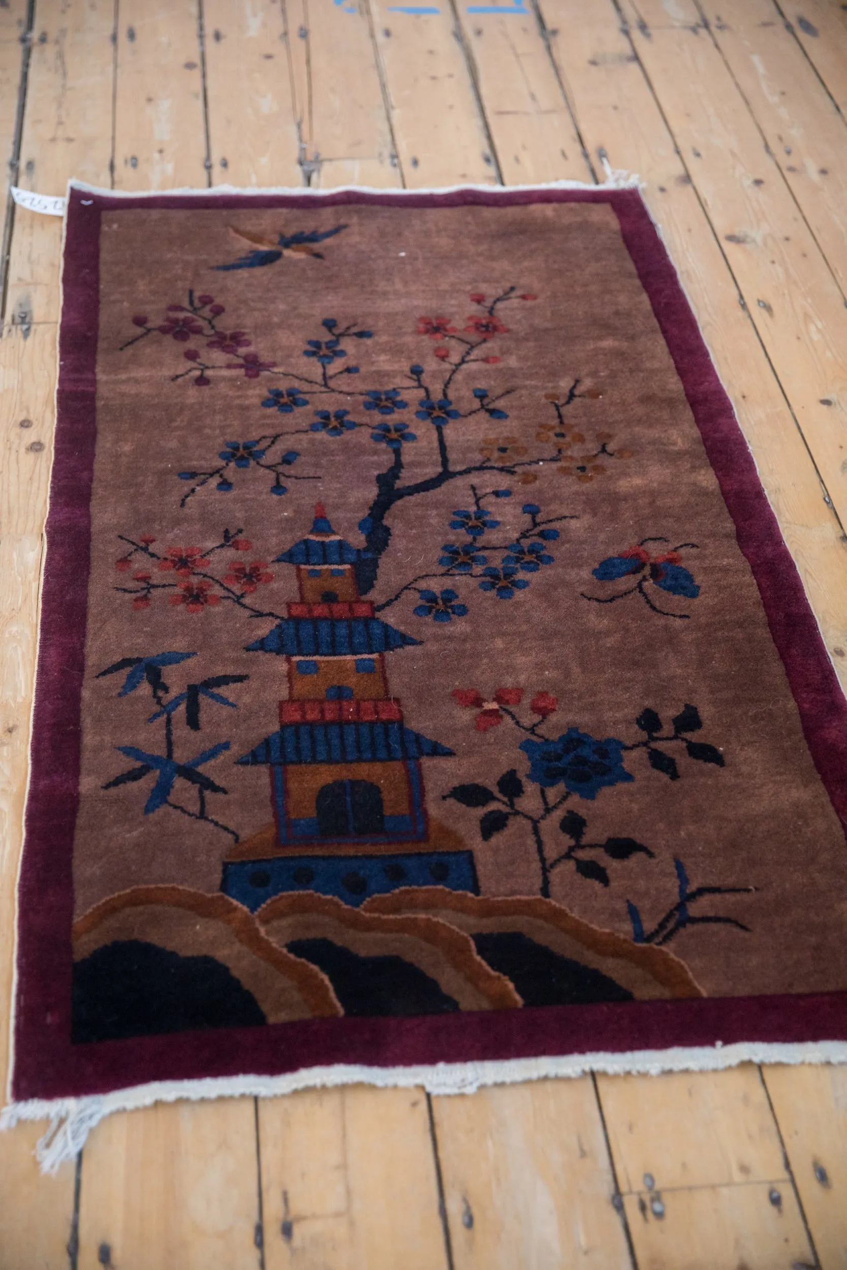 2.5x4.5 Vintage Art Deco Rug