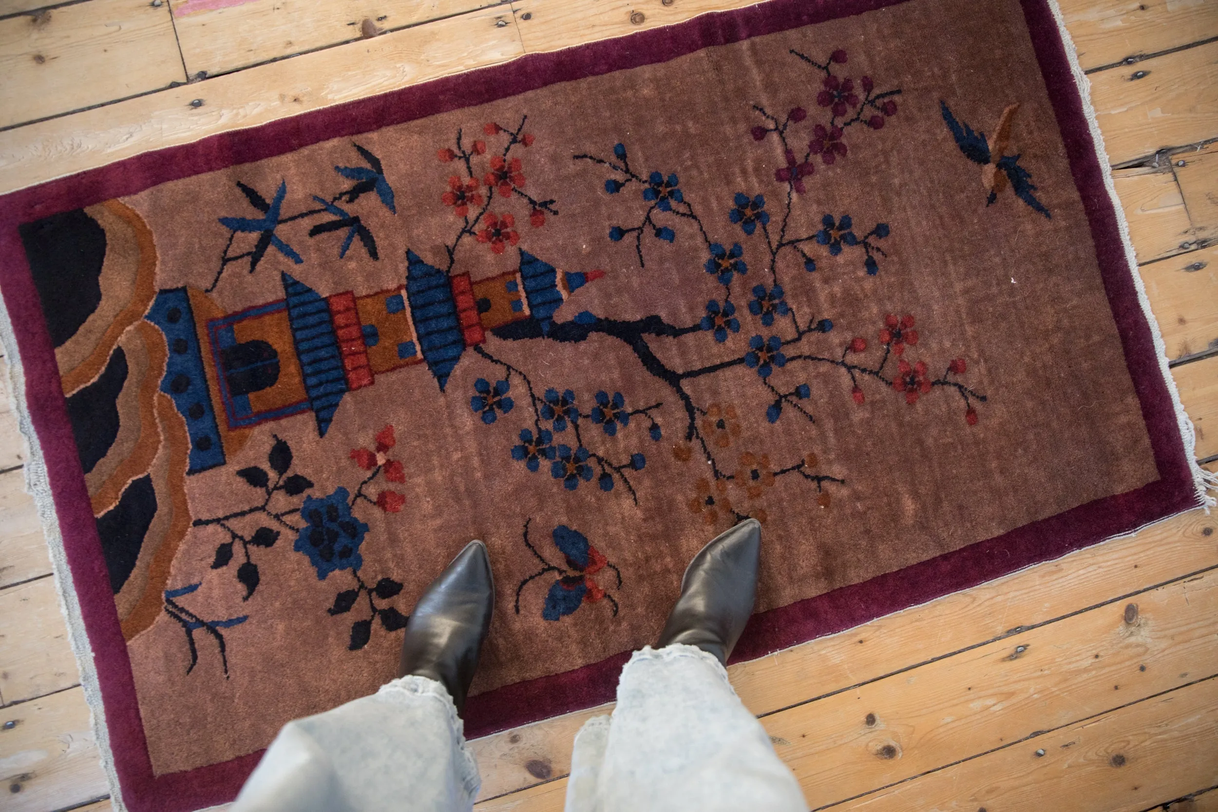 2.5x4.5 Vintage Art Deco Rug