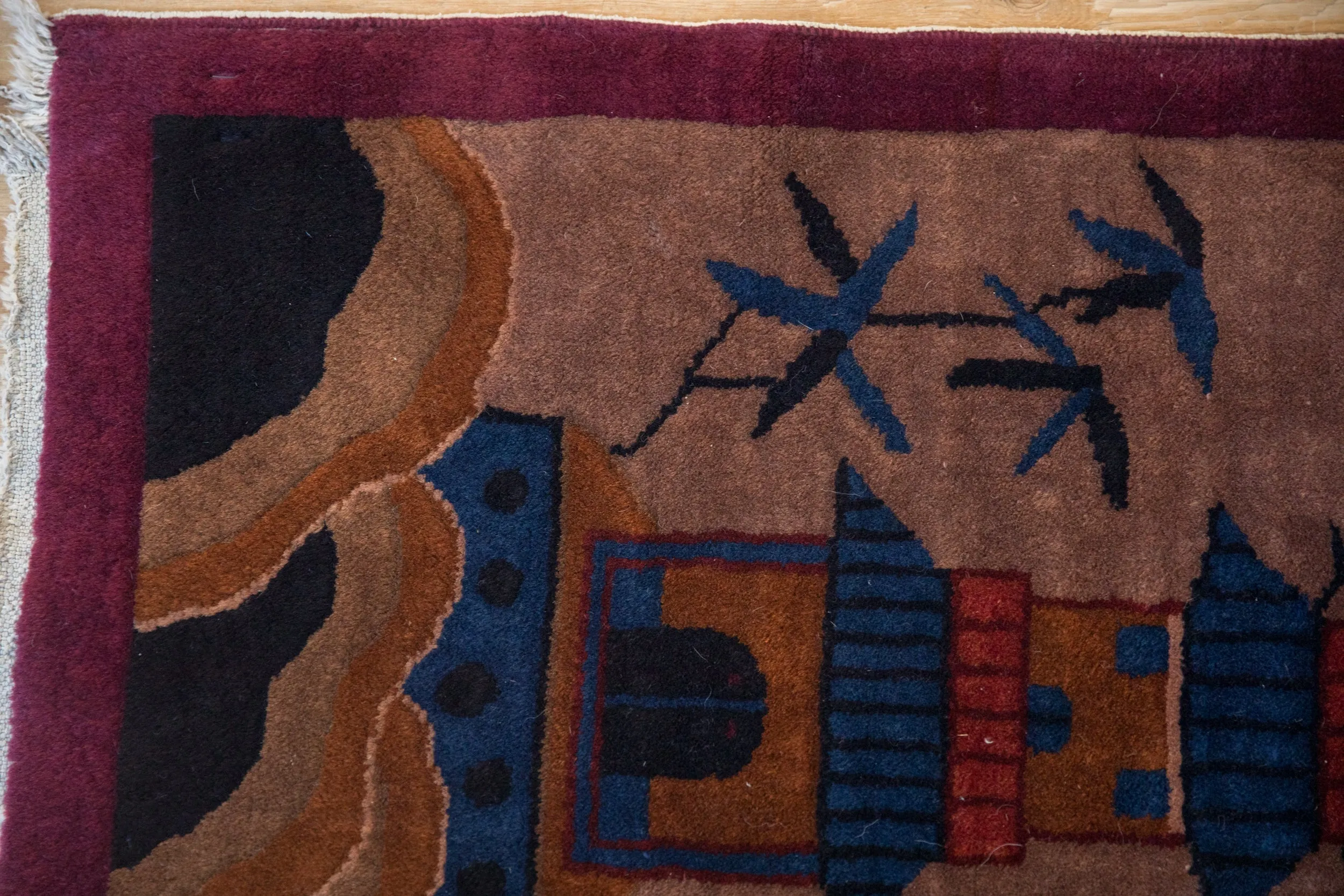 2.5x4.5 Vintage Art Deco Rug