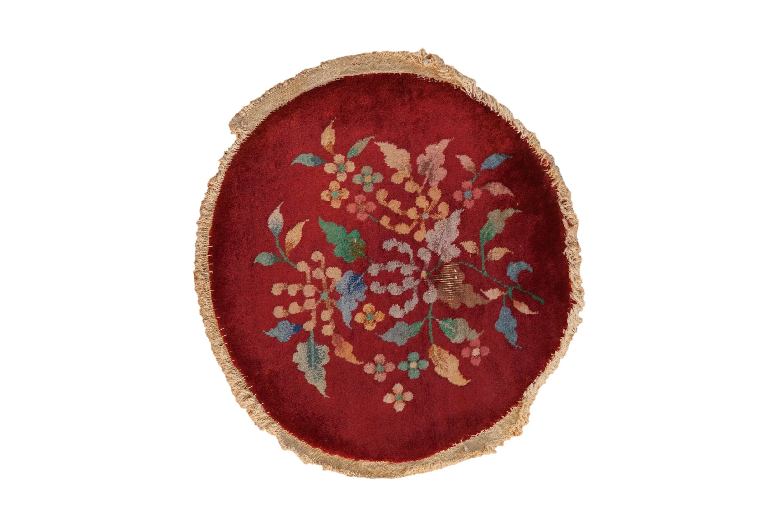 2x2 Vintage Art Deco Round Rug Mat
