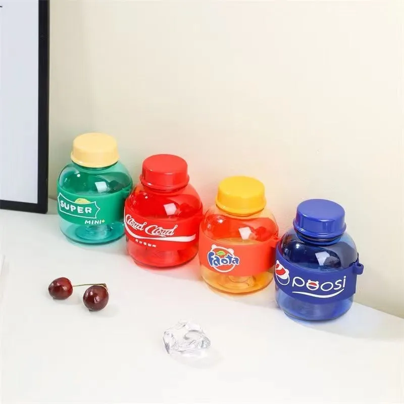 350ml Creative Plastic Bucket Portable Water Bottle
