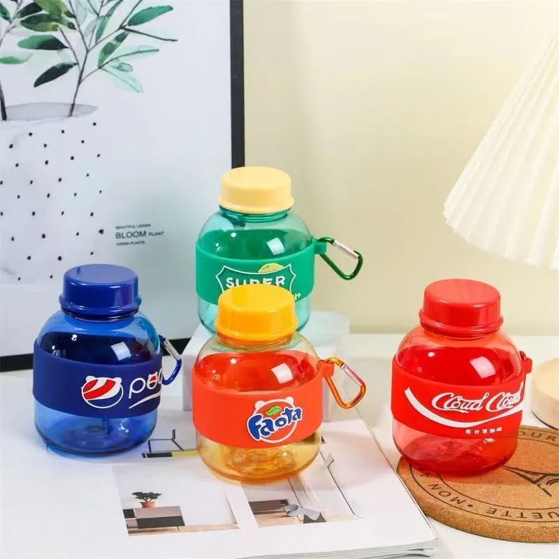 350ml Creative Plastic Bucket Portable Water Bottle