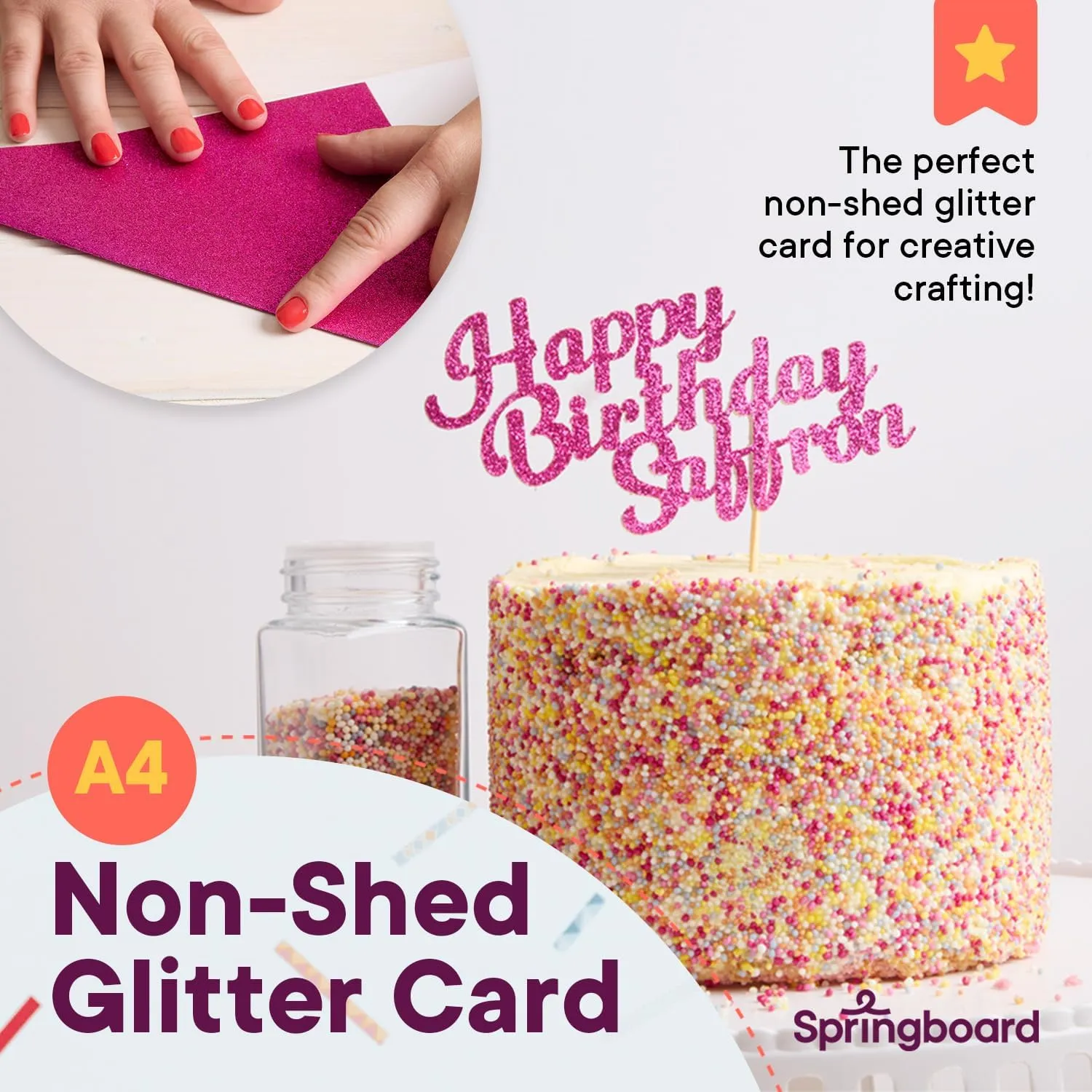 A4 Glitter Card Assortment 230gsm pk 30