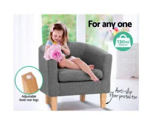 Abby Fabric Armchair - Grey