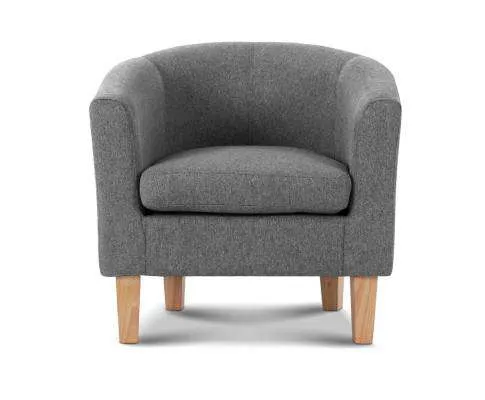 Abby Fabric Armchair - Grey