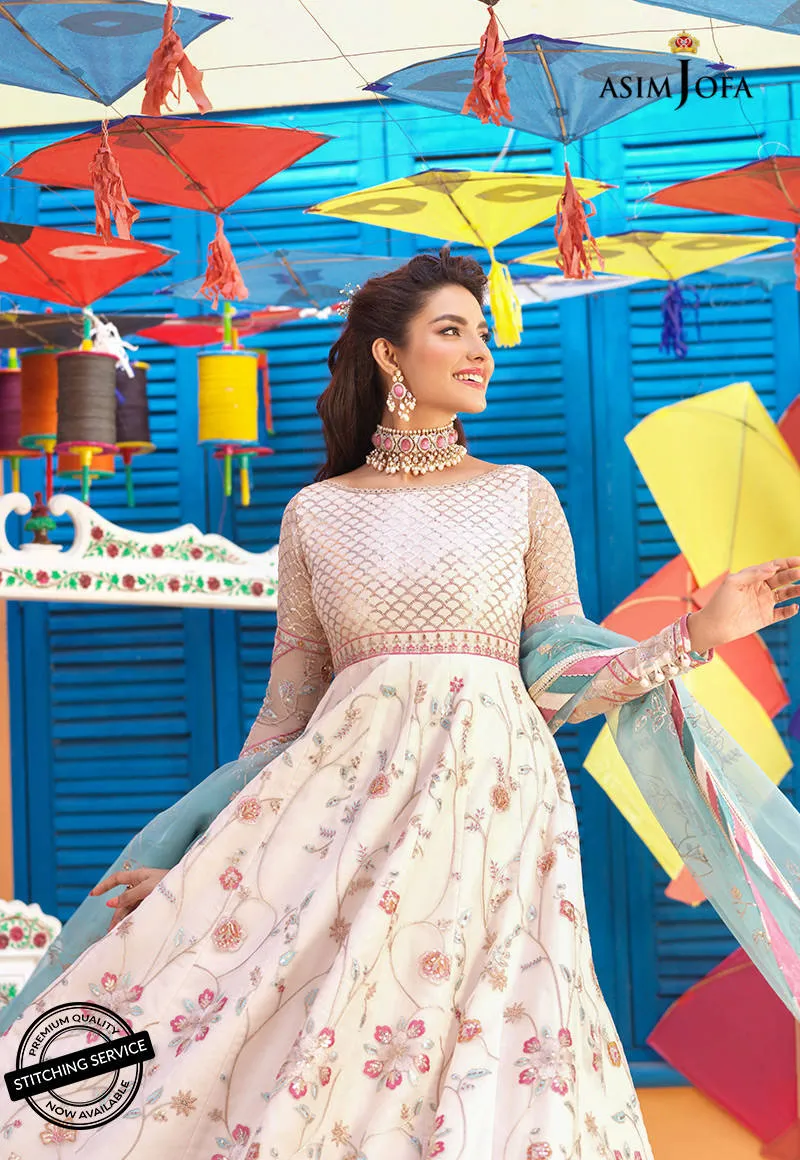 AJFC-76 | Asim Jofa Basant Collection 2022 | Unstitched Embroidered Organza Suit
