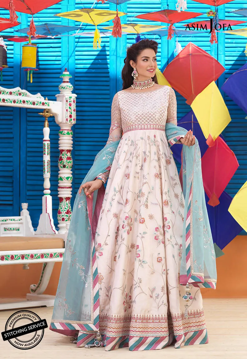 AJFC-76 | Asim Jofa Basant Collection 2022 | Unstitched Embroidered Organza Suit