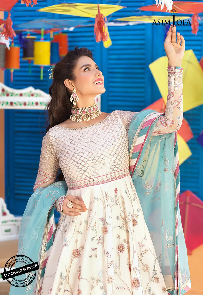 AJFC-76 | Asim Jofa Basant Collection 2022 | Unstitched Embroidered Organza Suit