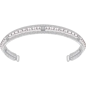 Akoya Pearl Mary Crown 18K White Gold Diamond