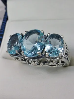 Aquamarine Ring,  Art Deco Jewelry #D36