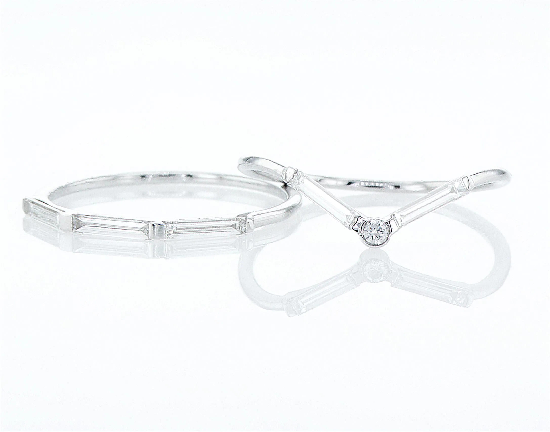 Art Deco Baguette Cluster Diamond Ring