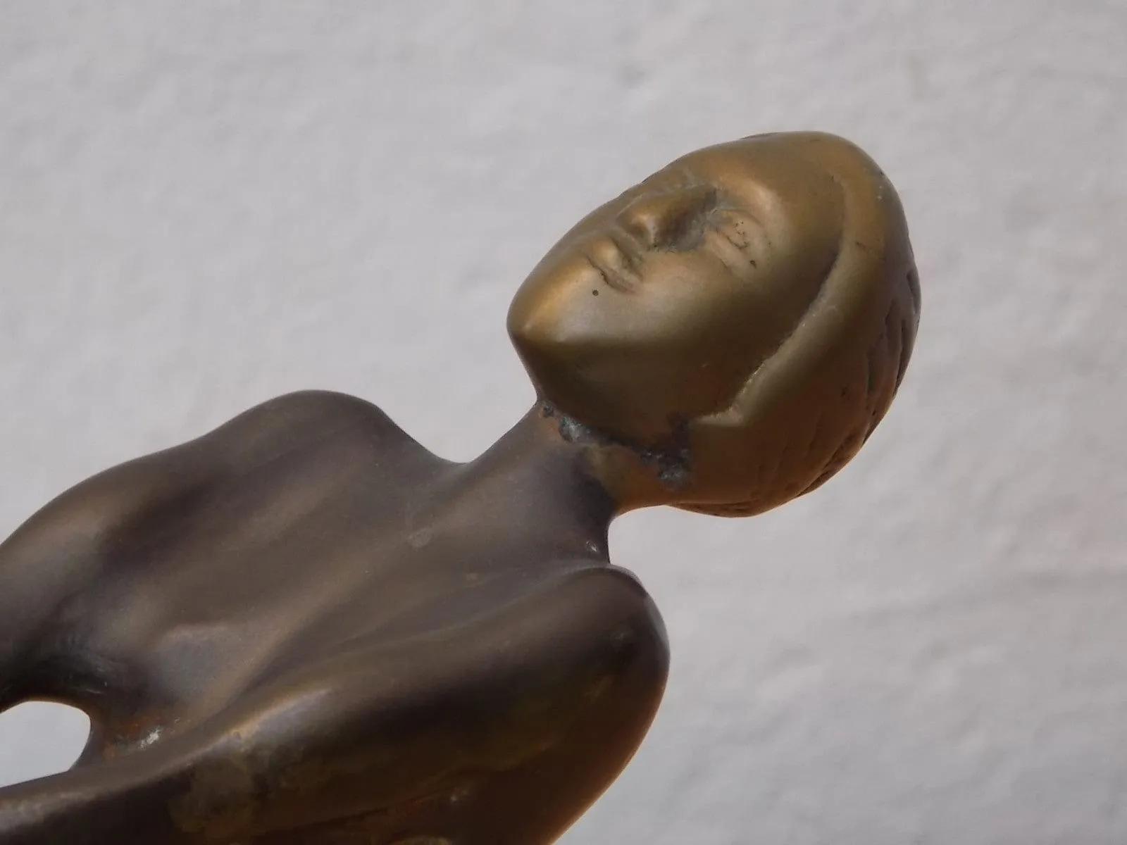 Art Deco Brass Nude Woman Candle Holder