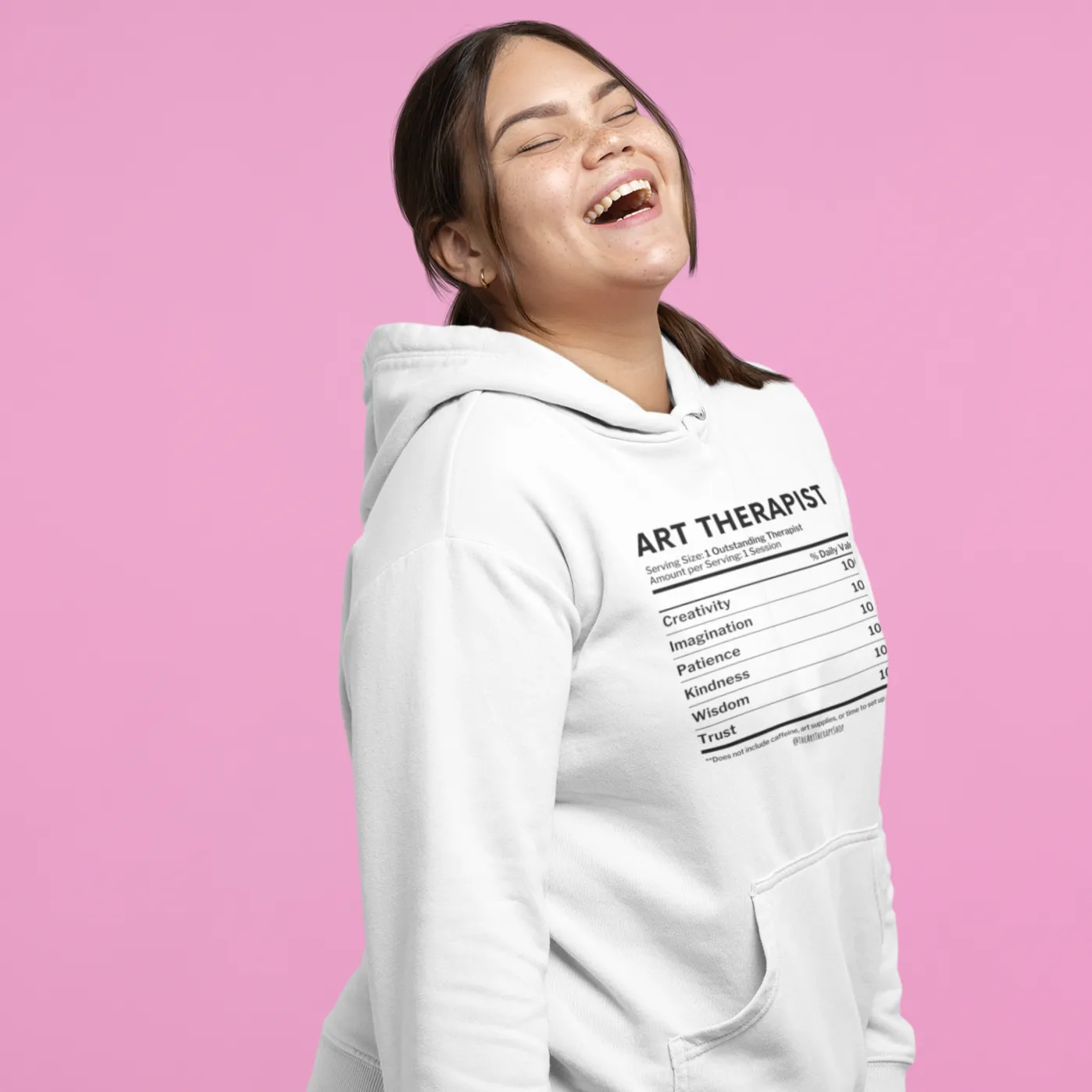 Art Therapist Nutrition Facts Hoodie