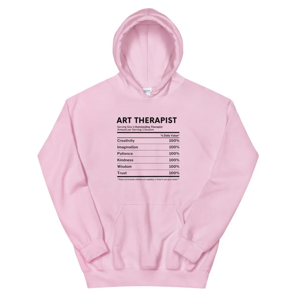 Art Therapist Nutrition Facts Hoodie