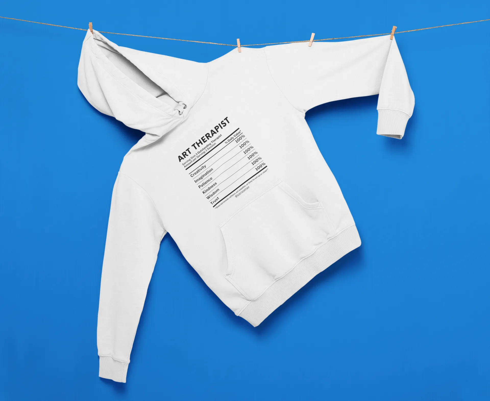 Art Therapist Nutrition Facts Hoodie