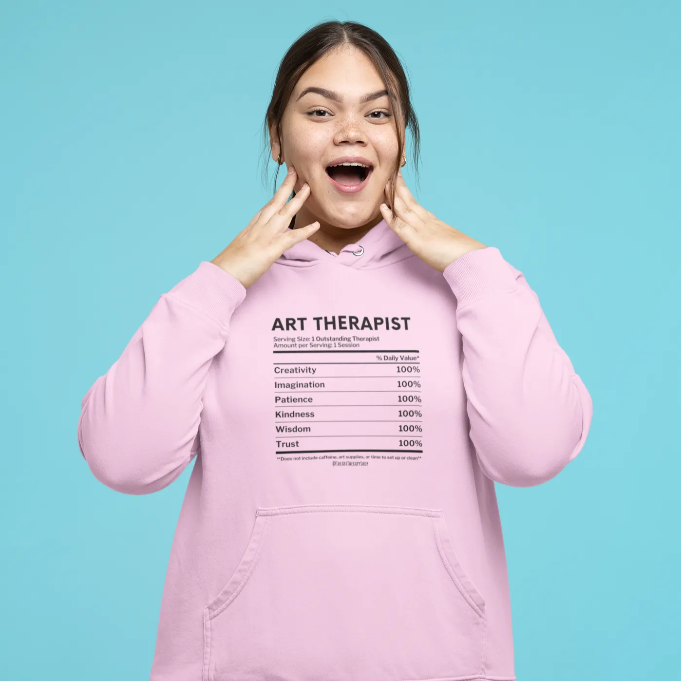 Art Therapist Nutrition Facts Hoodie