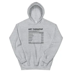 Art Therapist Nutrition Facts Hoodie