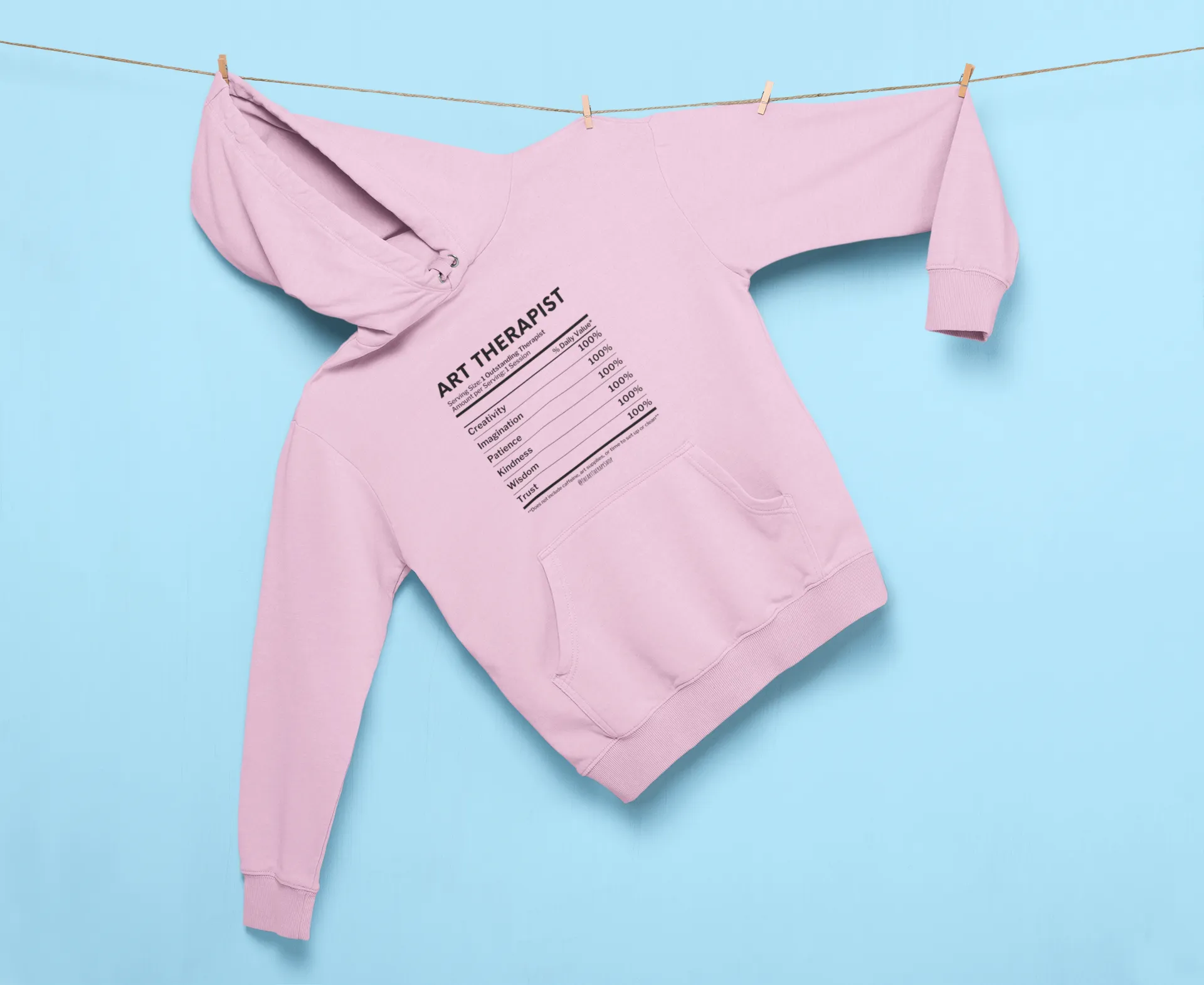 Art Therapist Nutrition Facts Hoodie