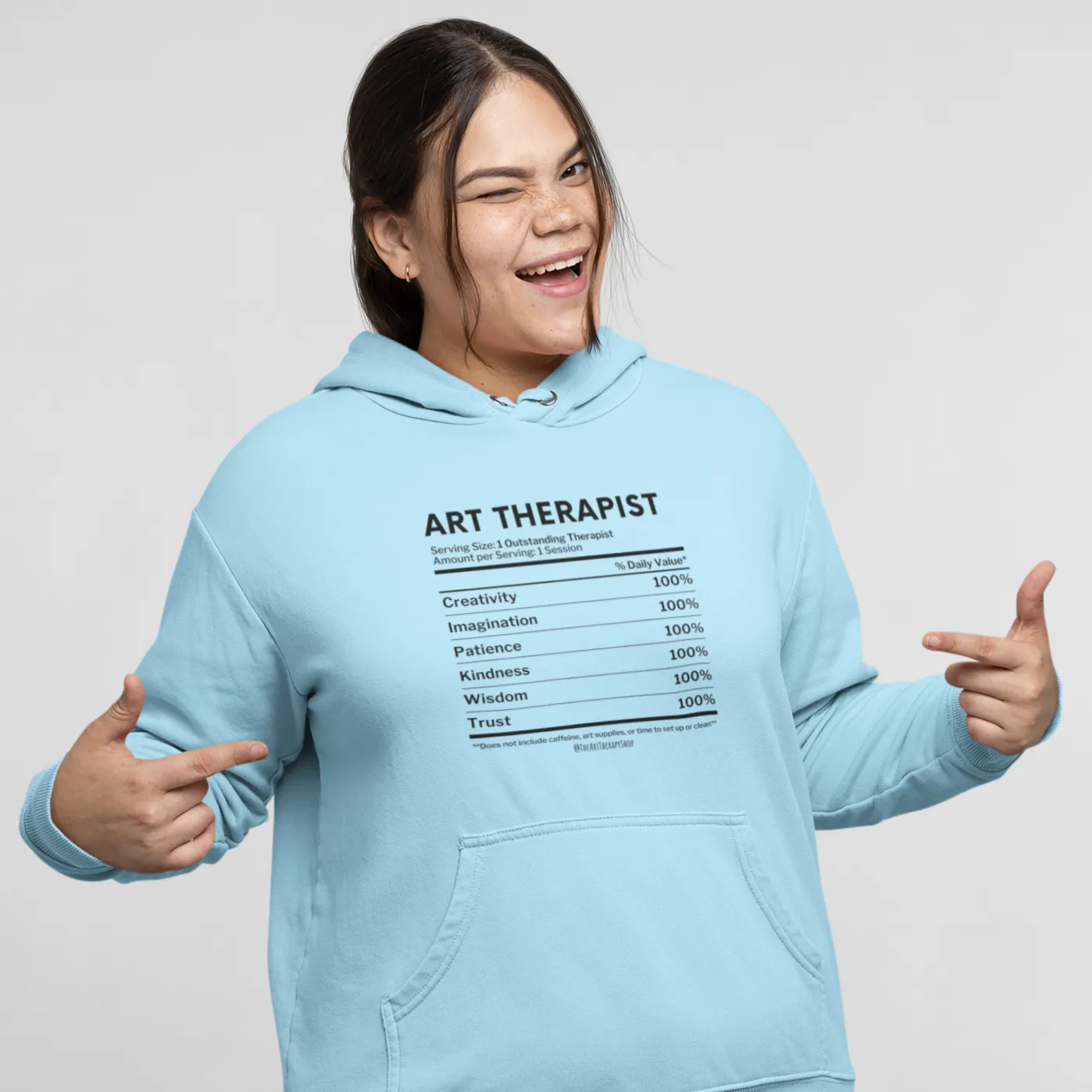 Art Therapist Nutrition Facts Hoodie