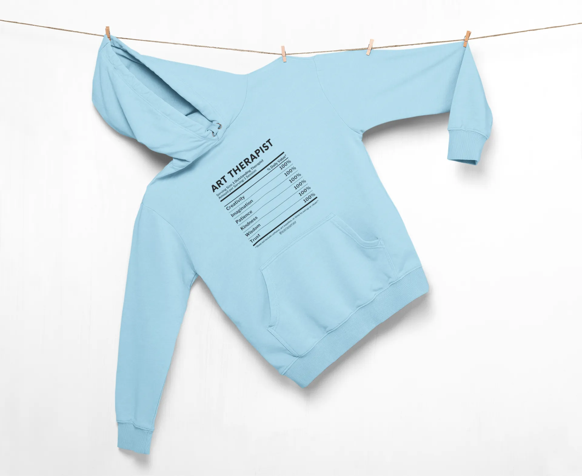 Art Therapist Nutrition Facts Hoodie