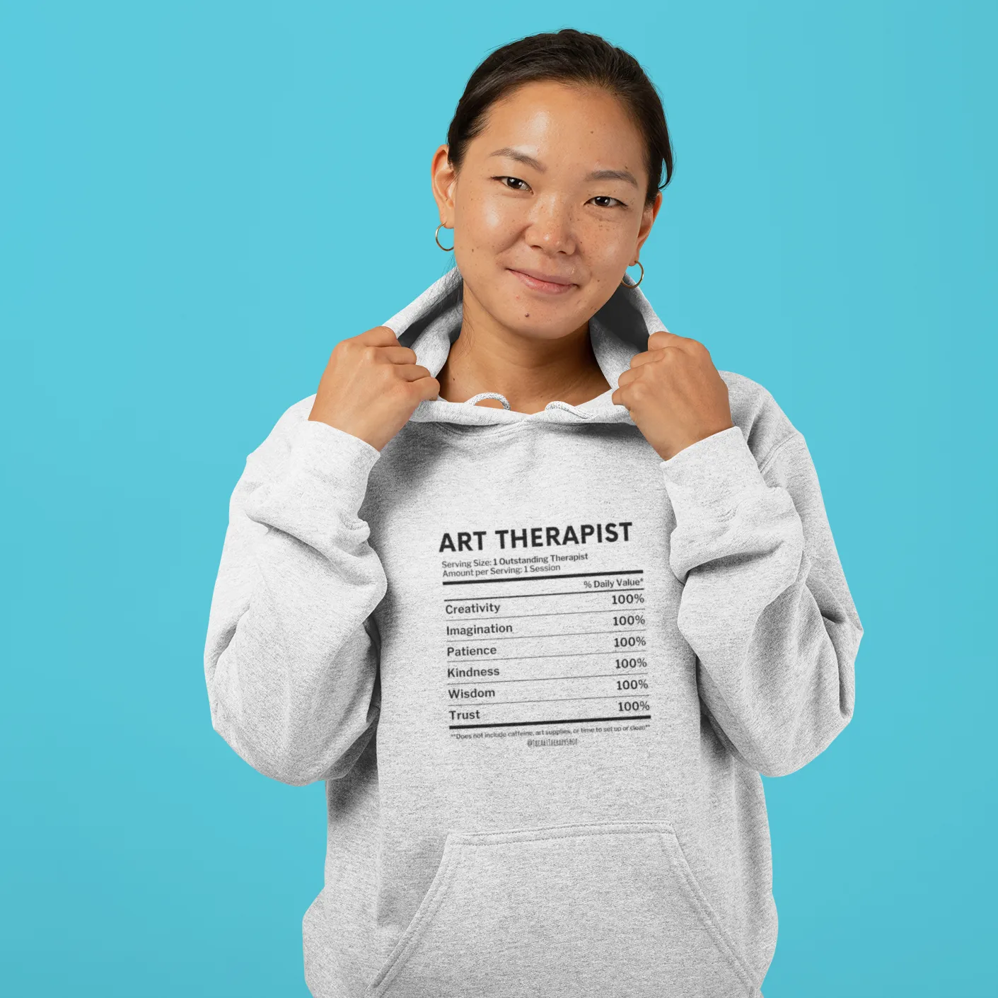 Art Therapist Nutrition Facts Hoodie