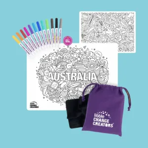 Australia - Reusable Colouring & Doodle Mat- 3 