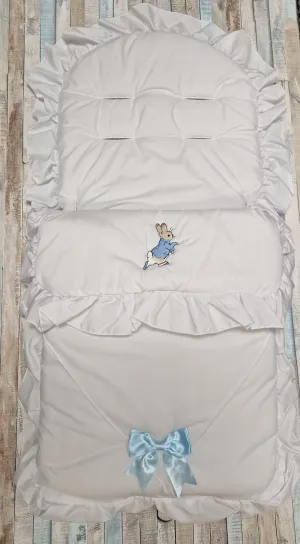 Baby Boy Blue Rabbit Footmuff