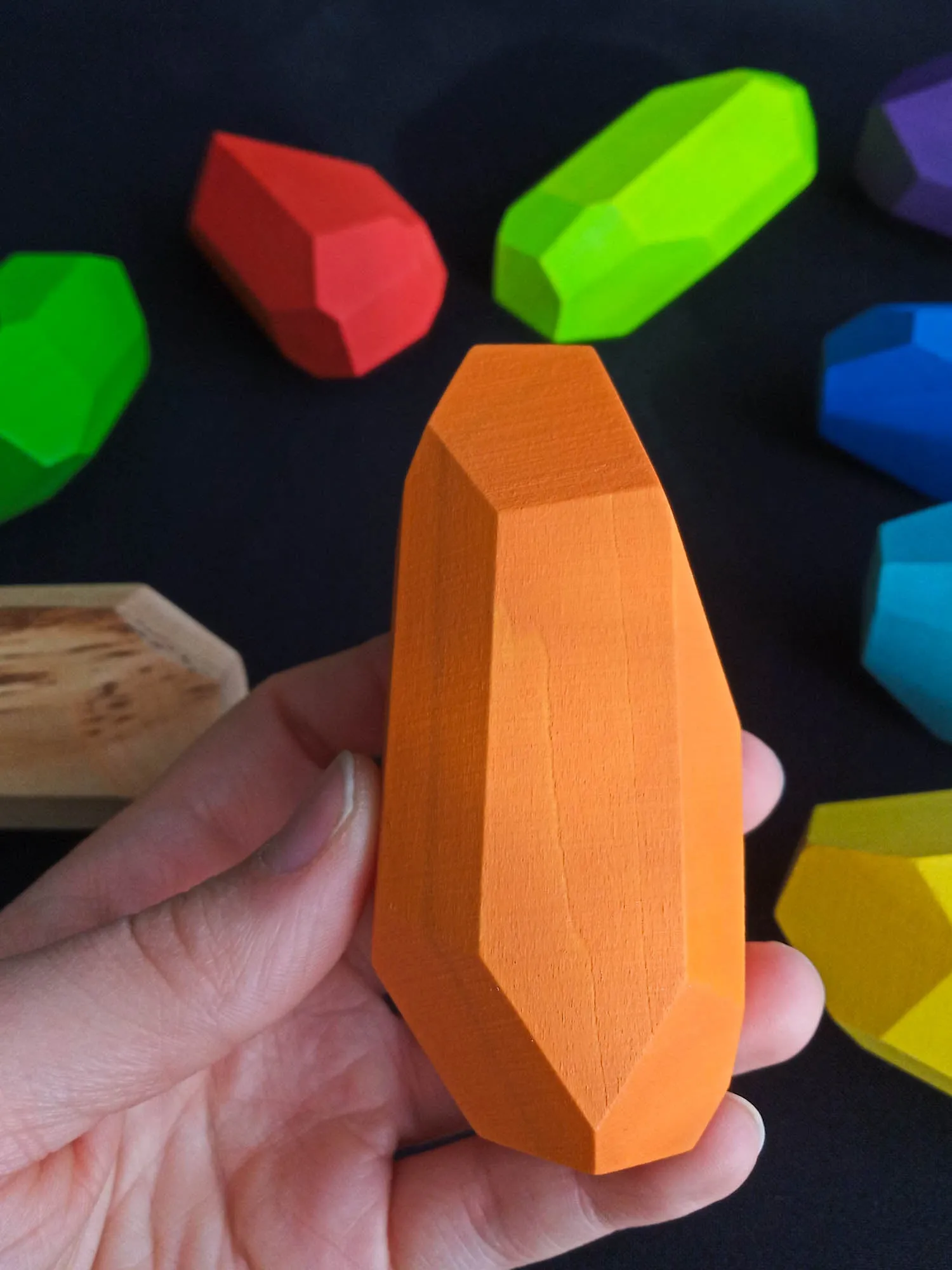 Balancing Stones Rainbow Elongated