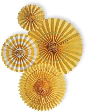 Basic Yellow Party Fan Set