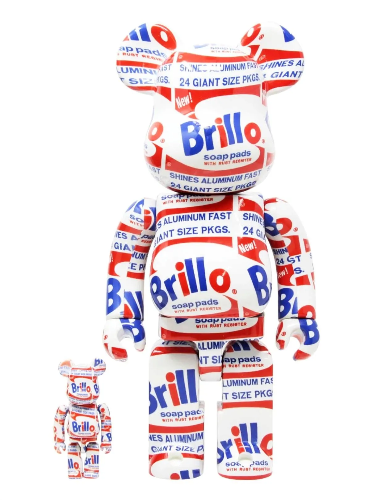 BEARBRICK Andy Warhol's 'Brillo' (400%   100%)