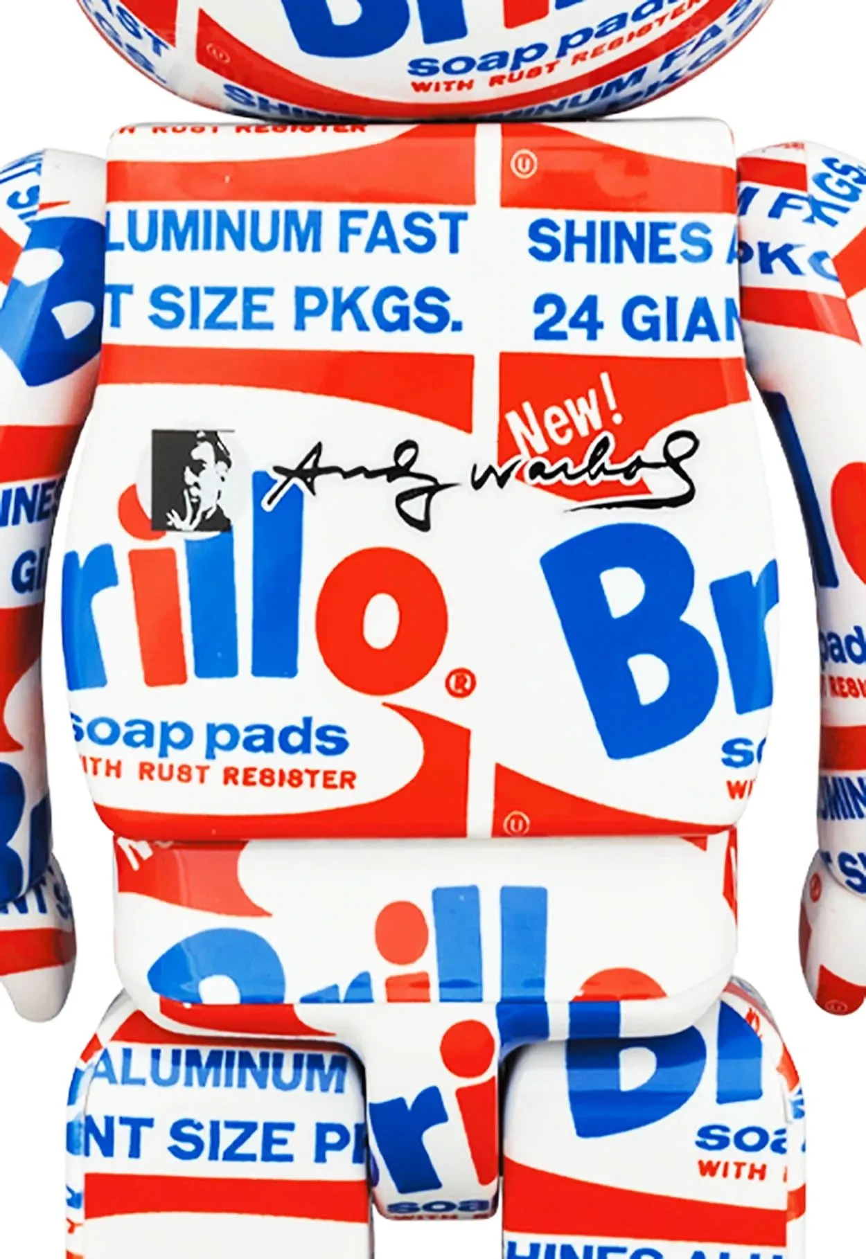 BEARBRICK Andy Warhol's 'Brillo' (400%   100%)