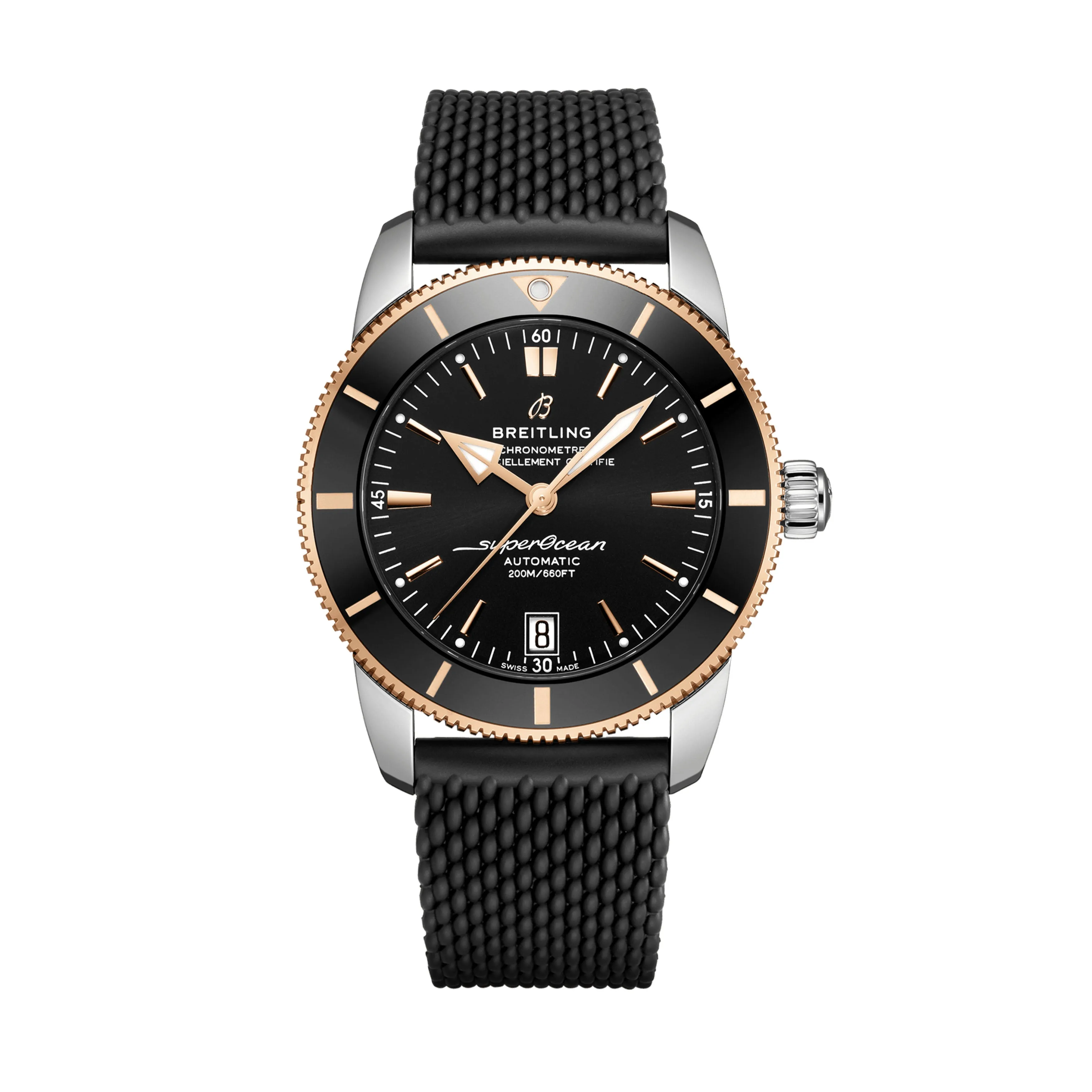 Breitling Superocean Heritage B20 Automatic Watch, 42mm Black Dial, UB2010121B1S1