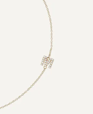 Briar Custom 14k Solid Gold Diamond Initial Bracelet